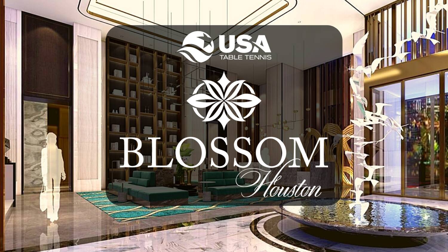 Blossom Hotel lobby, Houston, TX.