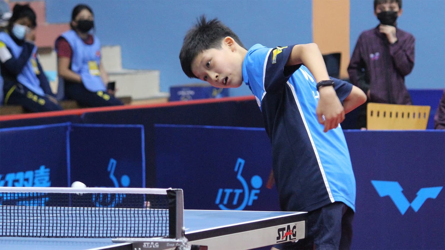 Stanley Hsu, as yet unbeaten throughout the whole tournament (Photo: courtesy of the Ecuador Table Tennis Federation)