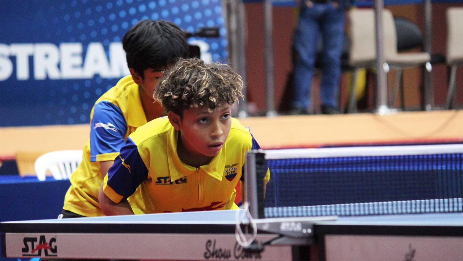 Boris Villavicencio and Juan Martin Gonzalez flying the flag for Ecuador (Photo: courtesy of Ecuador Table Tennis Federation)