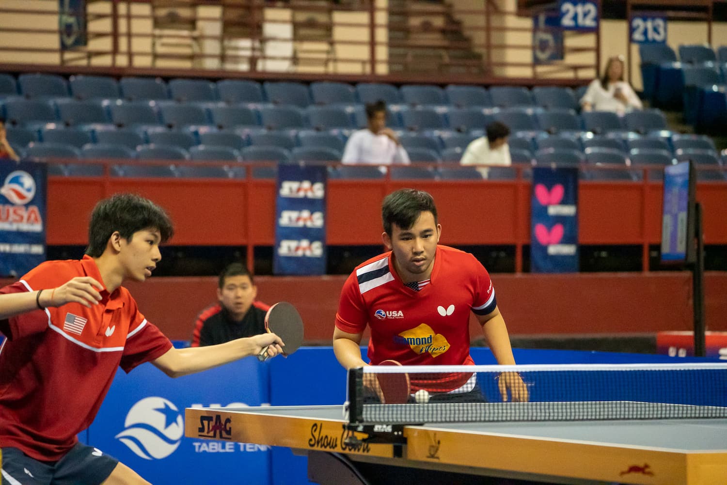Daniel and Michael Tran, Men's Doubles Finals at 2022 U.S. National Championships. Fort Worth Convention Center, Fort Worth, Texas. 2022.