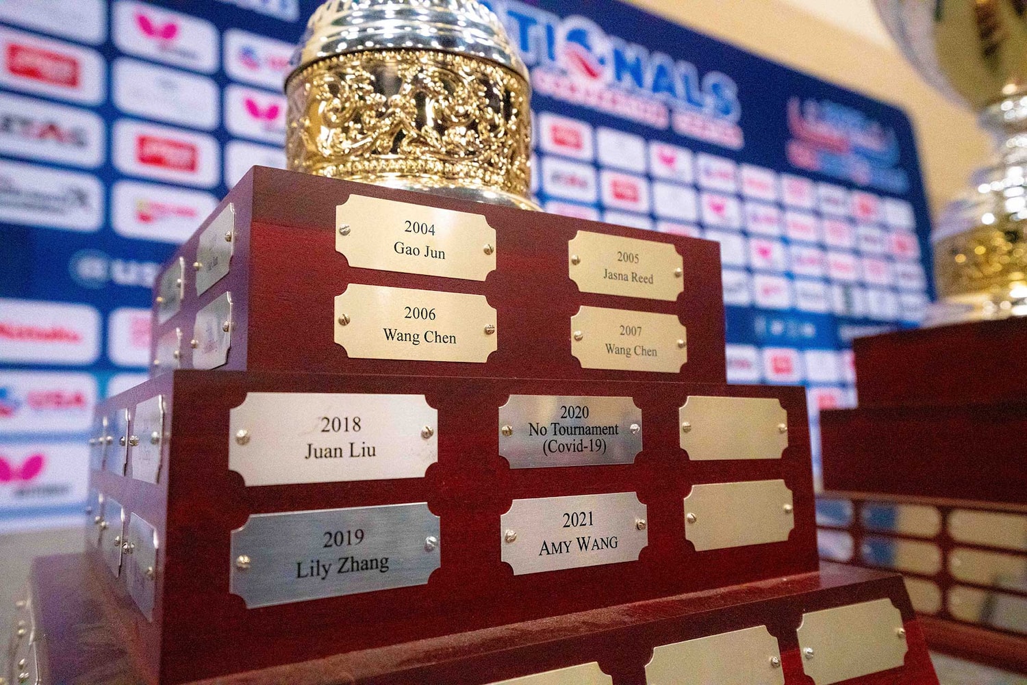 2022 U.S. National Table Tennis Championships Trophies