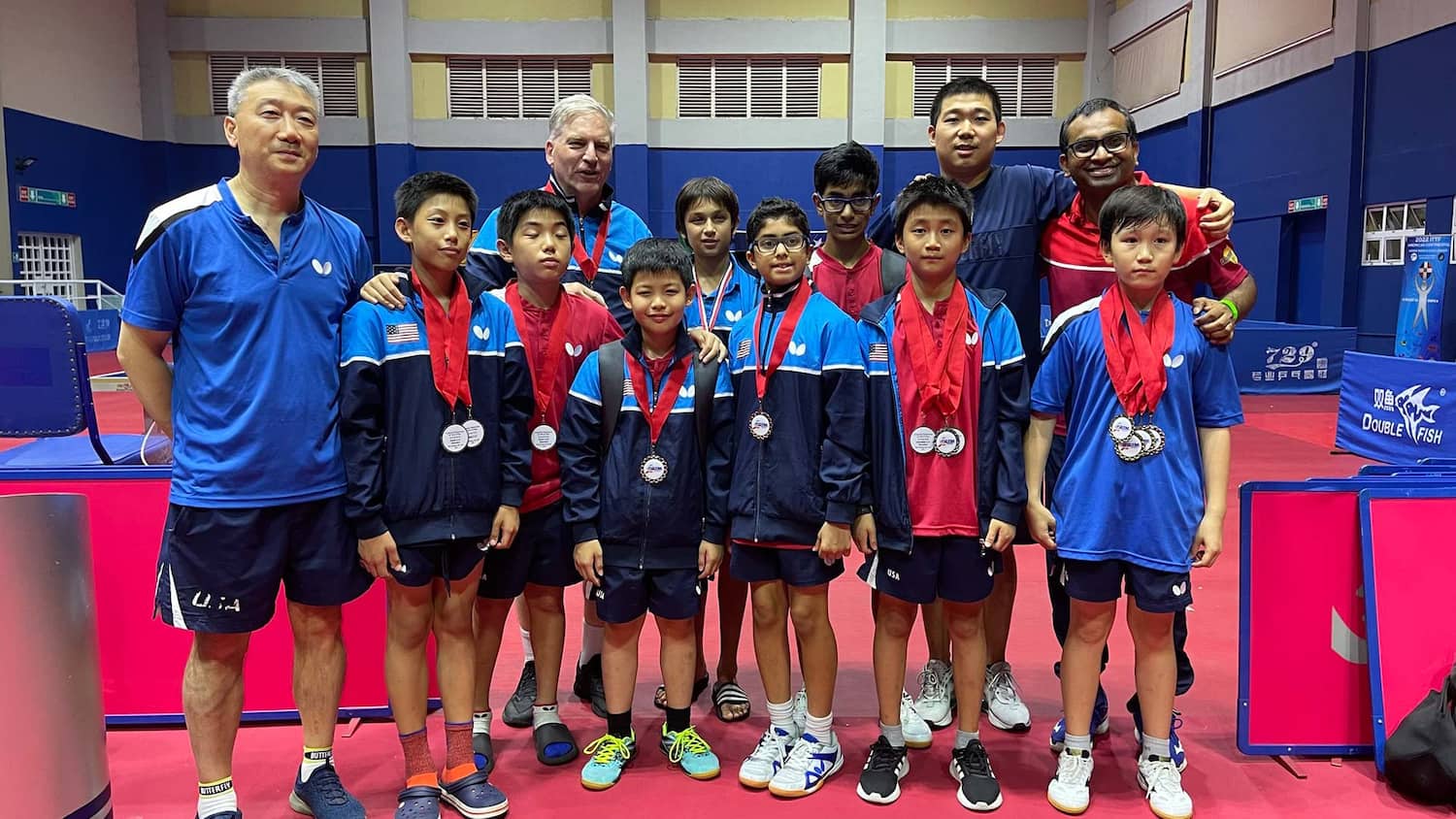 2022 Pan Am Championships U11 and U13 boys teams and coaches.