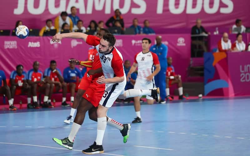 Sam Hoddersen takes a shot in the 2019 Pan-American Games.