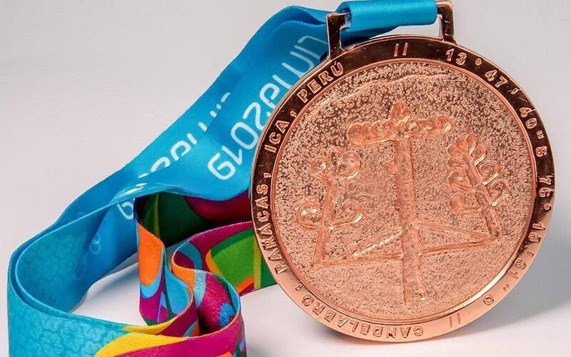 The bronze medal awarded at the 2019 Pan American Games.