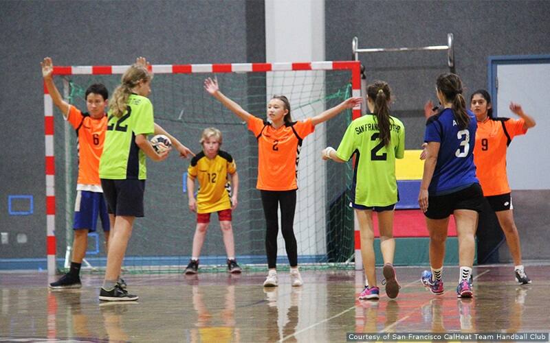 Children on the court during the California Youth Cup.