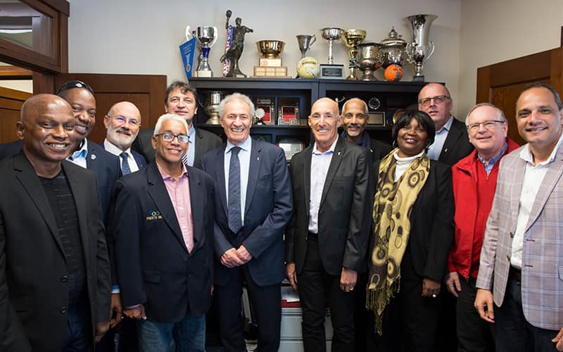 The North American and Caribbean Handball Confederation celebrate the opening of new headquarters in Colorado Springs.