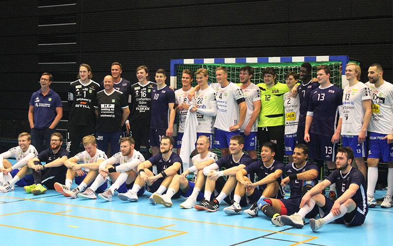 Group photo in Ystad, Sweden, during a Men's Training Camp