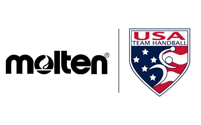 Molten's logo side by side with USA Team Handball's logo