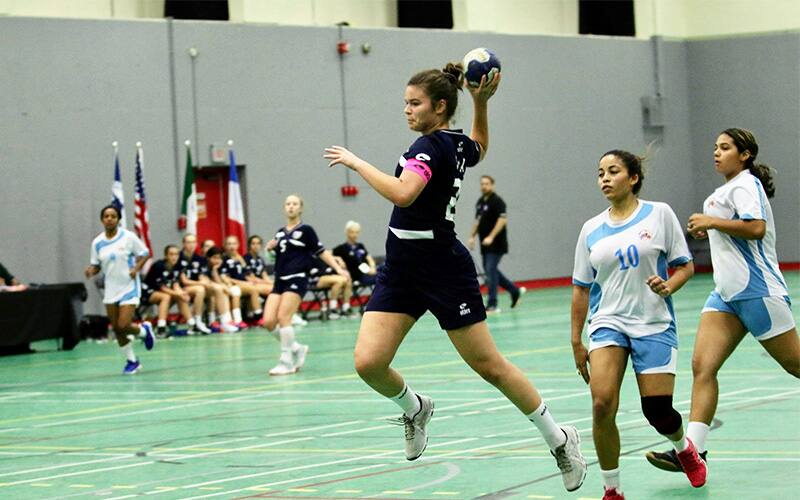 A U.S. Women's Youth National Team athlete in action 