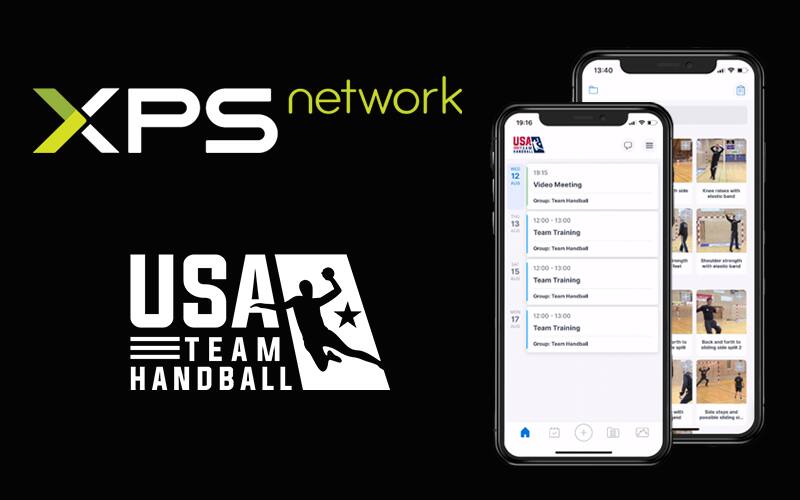 Graphic of XPS Network and USA Team Handball's partnership 