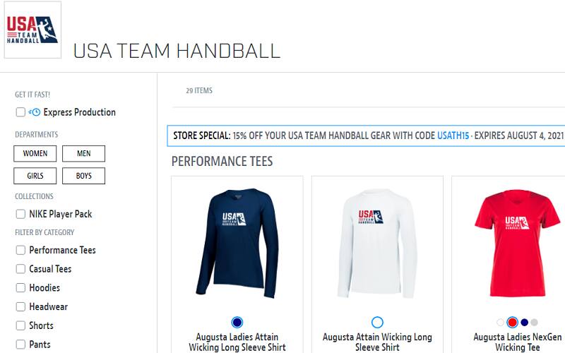 Screen Shot of Online Store