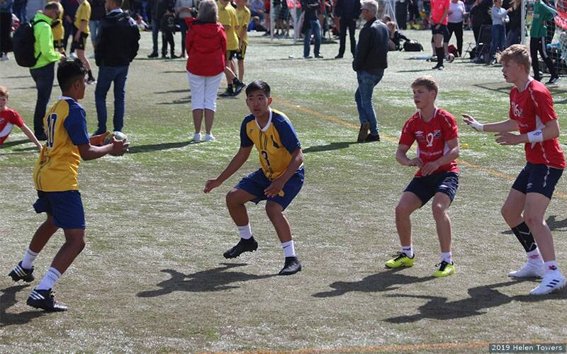 The U.S. team in competition at the 2019 Partille Cup.