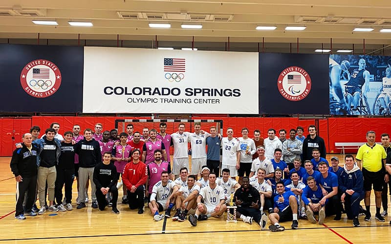 A number of handball teams at the Air Force Invitational