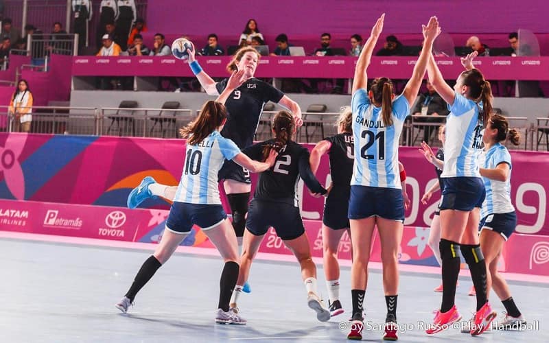 Kathy Darling of the U.S. women's national team in action at the 2019 Pan American Games in Lima, Peru.