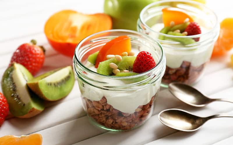 yogurt and fruit