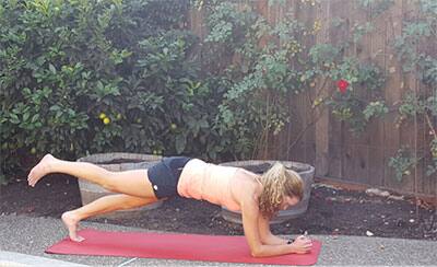 Prone Plank on Elbows with Hip Extension