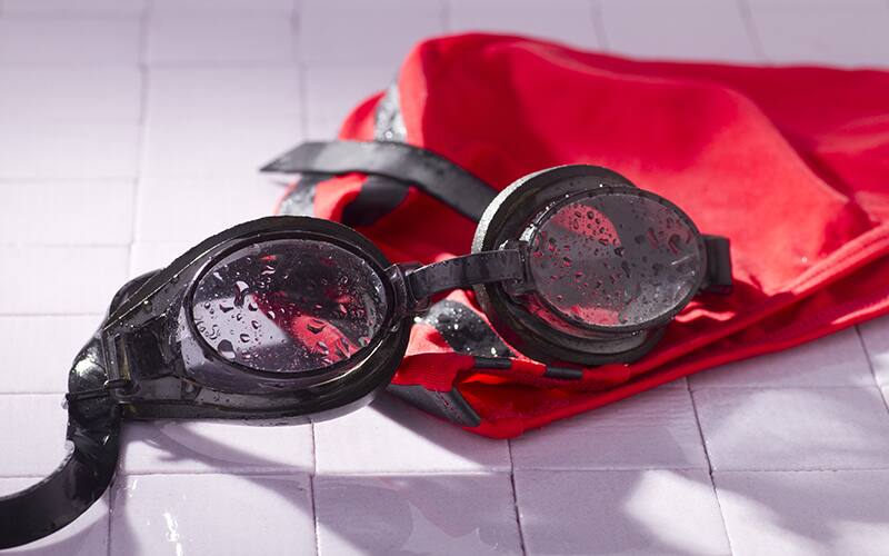 goggles and swim cap