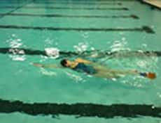 kicking on side with rotation