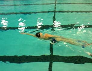 kicking on side with rotation