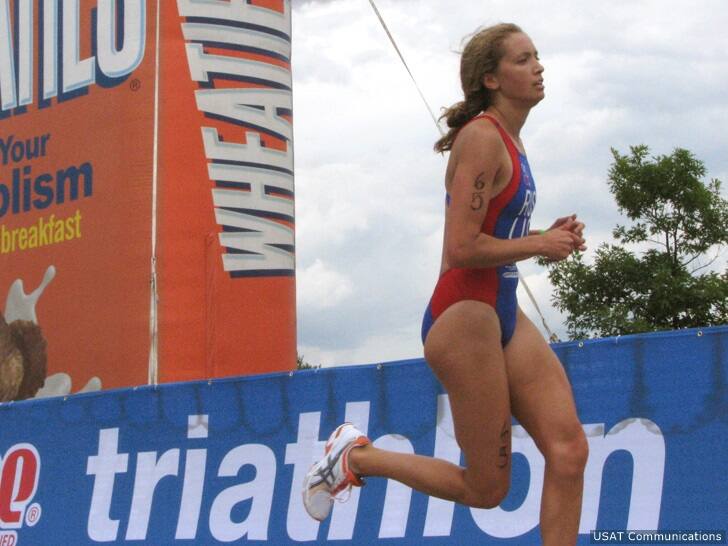 Kate Ross won the USAT Junior Elite Cup girls race in Des Moines, Iowa, Saturday.