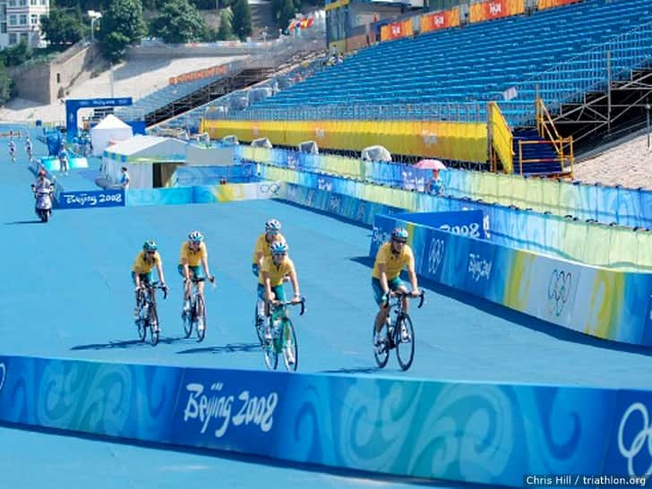 Athletes at Saturday's Course Ride Through