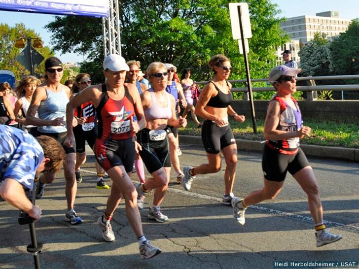 Women 55 and over start the USAT Duathlon National Championship in Richmond