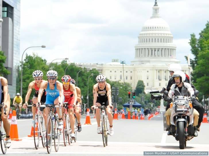 Elite Women Race in Front of The Capitol in Washington, DC