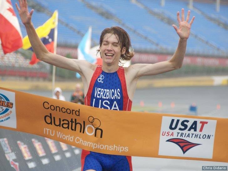 Lukas Verzbicas is the ITU Junior Duathlon World Champion