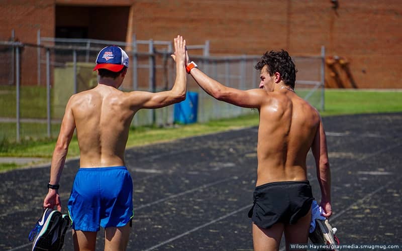 Queens University of Charlotte men's club triathlon team
