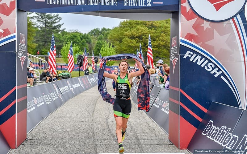 Makena Gates wins Duathlon