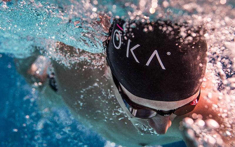 Roka swim cap and goggles