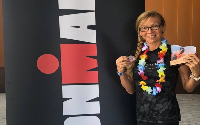 beni with medal after IM Vitoria-Gasteiz 