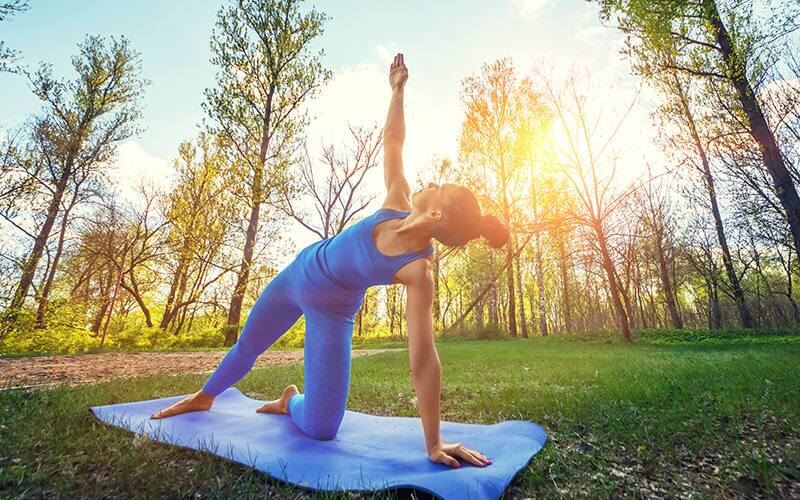 yoga in the park