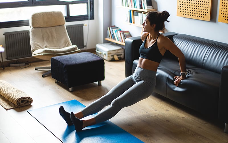 workout on the couch