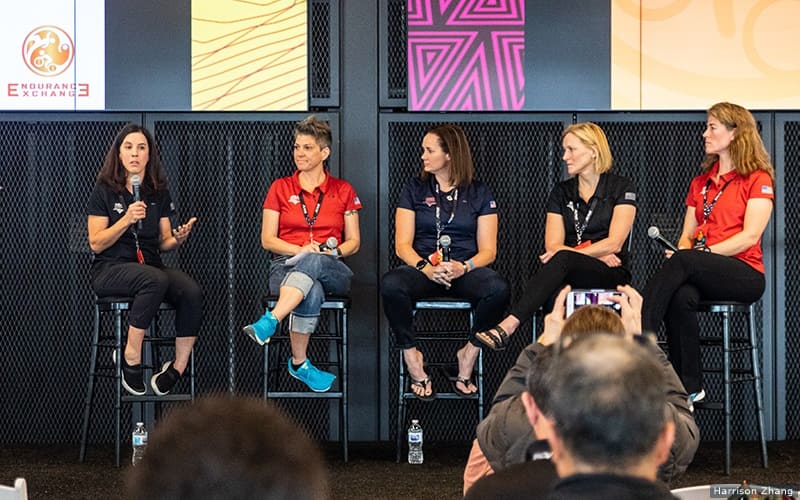 endurance exchange women on stage talking