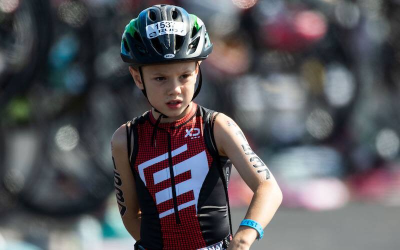 kid in bike transition