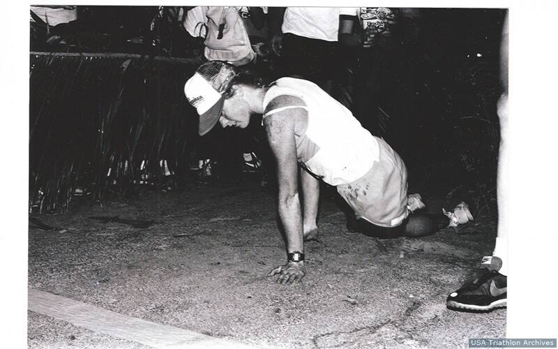 julie moss at the ironman finish line