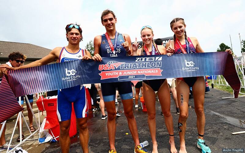 mixed relay winners from youth and junior nationals