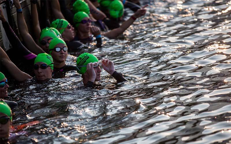 Female athlete about to swim at 2021 Age Group National Championships