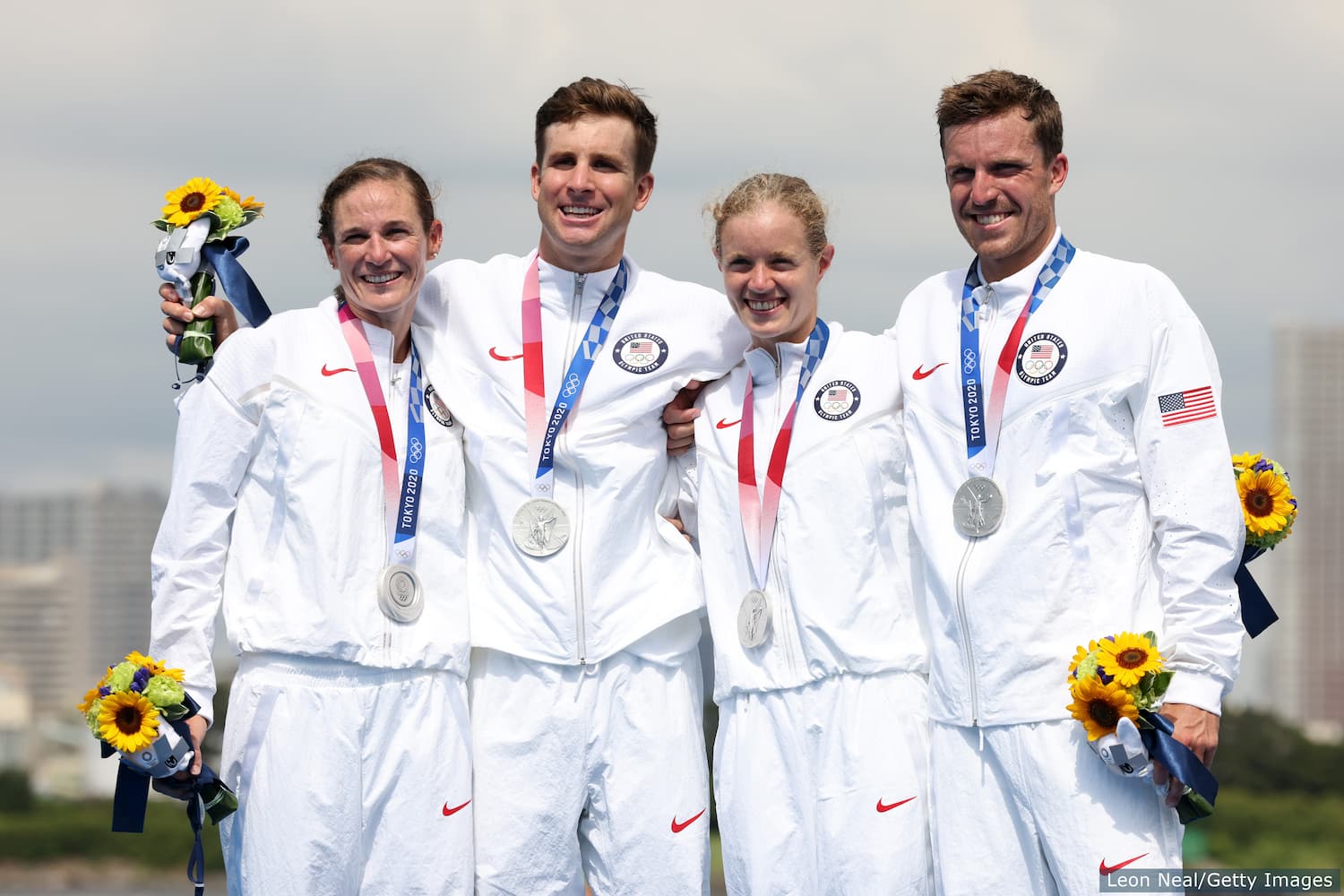 olympics medal stand silver medal team relay