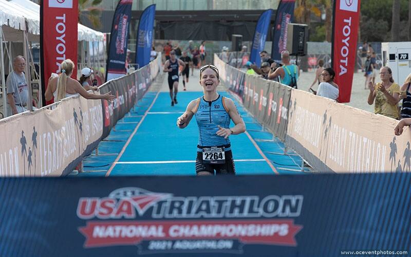 women's aquathlon national champion winner