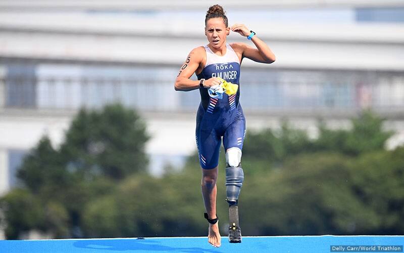 Kelly Elmlinger races in the 2020 Paralympic Games Tokyo