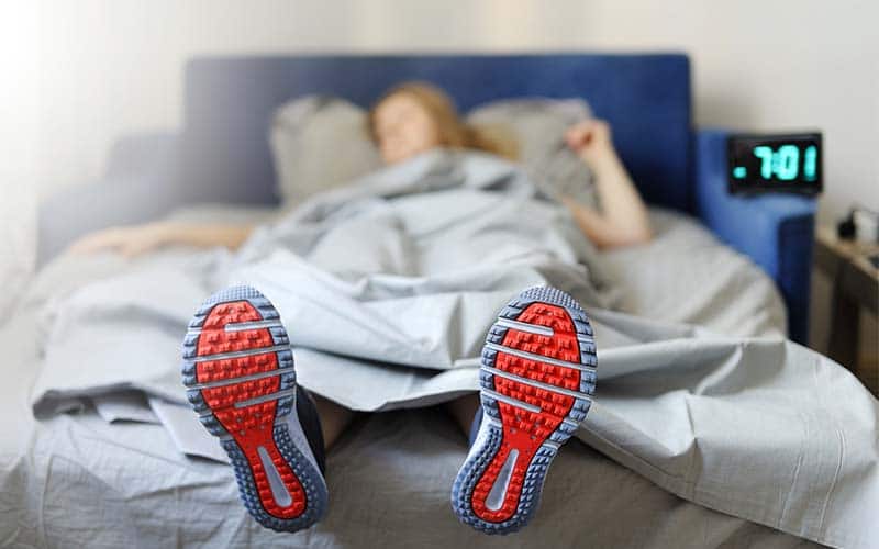 Athlete Sleeping after a workout