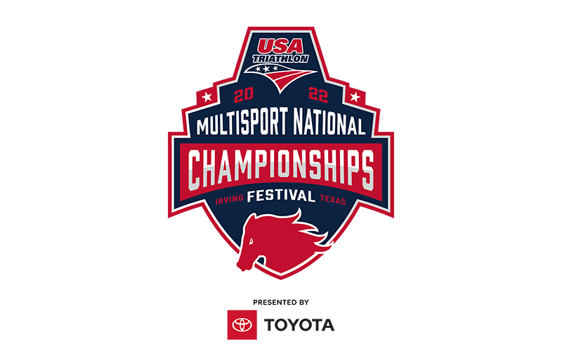 multisport festival logo red and blue white background