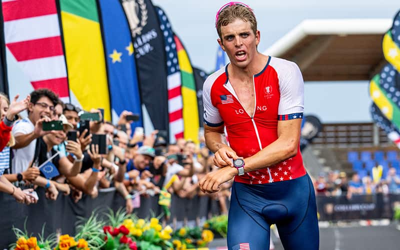 Sam Long finishes at the Slovakia Collins Cup