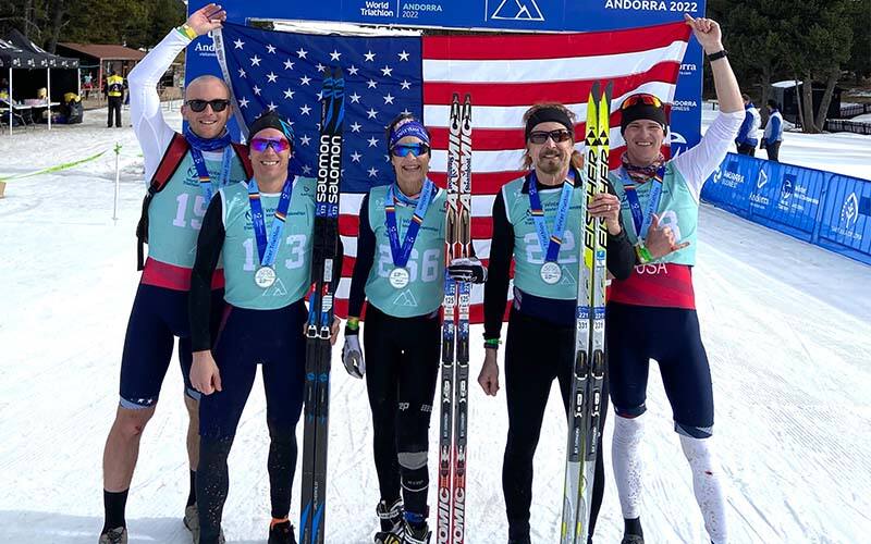 team usa in Andorra at the winter triathlon championships