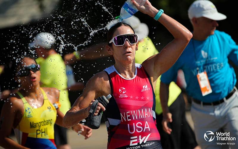 Deanna Newman running in duathlon at the 2022 Birmingham World Games