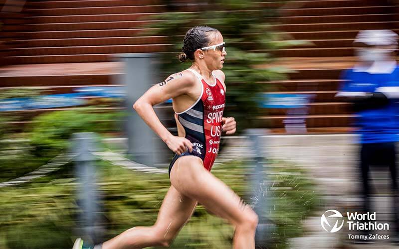 Taylor Spivey runs at a WTCS event