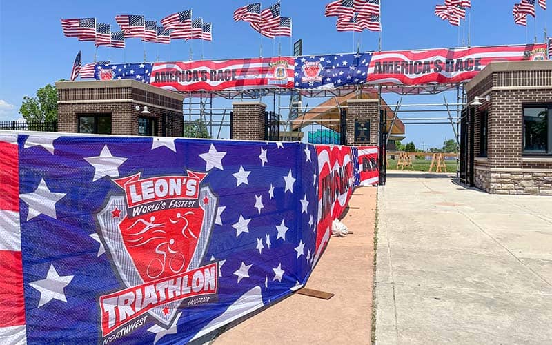 Leon's Triathlon banner