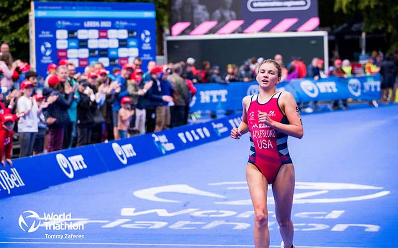 Erika Ackerlund running WTCS Leeds